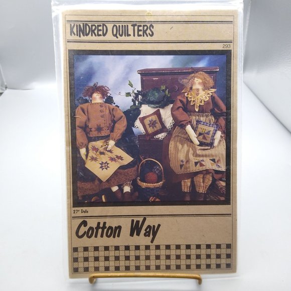UNCUT Vintage Quilt Sewing Patterns, Kindred Quilters Dolls 293, Cotton Way 1999 - Picture 2 of 3